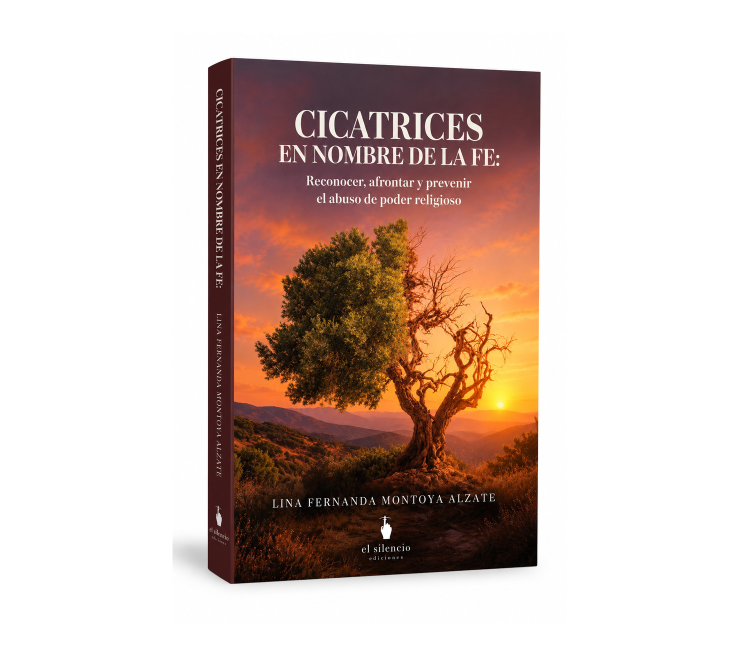 Mockup oficial de Cicatrices en nombre de la fe, de Lina Fernanda Montoya Alzate